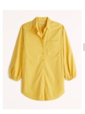 Abercrombie Puff Sleeve Shirt Dress